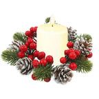 Table Wreath Plastic With Pine Cone Detail Reusable
