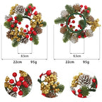Table Wreath Plastic With Pine Cone Detail Reusable