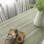 Tablecloth Cotton-Linen Blend Wrinkle-Resistant Machine-Washable