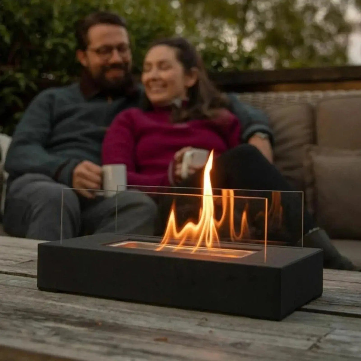 Tabletop Bio-Ethanol Fireplace Stainless Steel Indoor & Outdoor