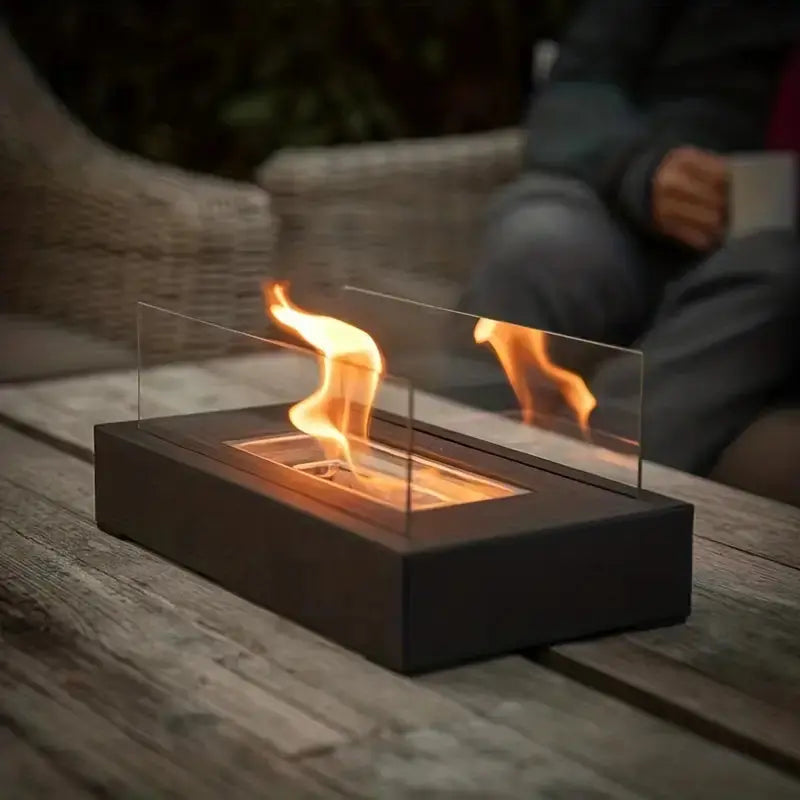 Tabletop Bio-Ethanol Fireplace Stainless Steel Indoor & Outdoor