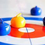 Tabletop Curling Game Vinyl Surface 8 Stones & Magnetic Pushers