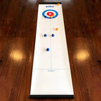 Tabletop Curling Game Vinyl Surface 8 Stones & Magnetic Pushers