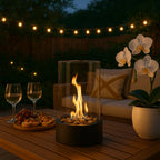 Tabletop Fireplace Bioethanol Smoke-Free Real Flames