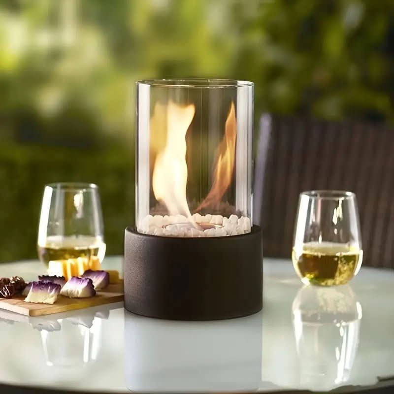 Tabletop Fireplace Bioethanol Smoke-Free Real Flames