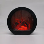 Tabletop Fireplace Light Flame-Effect Battery & USB
