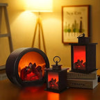 Tabletop Fireplace Light Flame-Effect Battery & USB