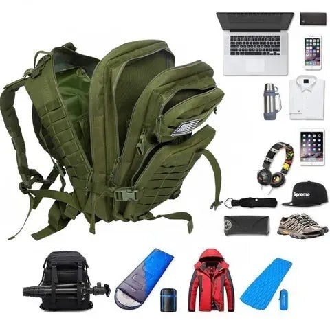 Tactical Backpack Water-Repellent Nylon Laptop Sleeve & MOLLE