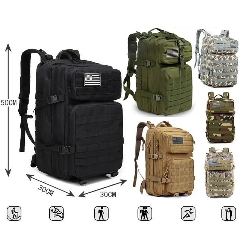 Tactical Backpack Water-Repellent Nylon Laptop Sleeve & MOLLE