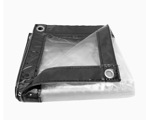 Tarpaulin Clear PVC Weatherproof 14 Mil Reinforced Eyelets