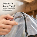 Tarpaulin Clear PVC Weatherproof 14 Mil Reinforced Eyelets