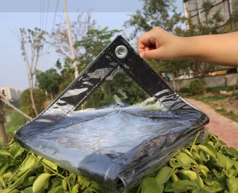 Tarpaulin Clear PVC Weatherproof 14 Mil Reinforced Eyelets