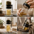 Tea Infuser Bottle Separated Chamber Stainless Steel Filter