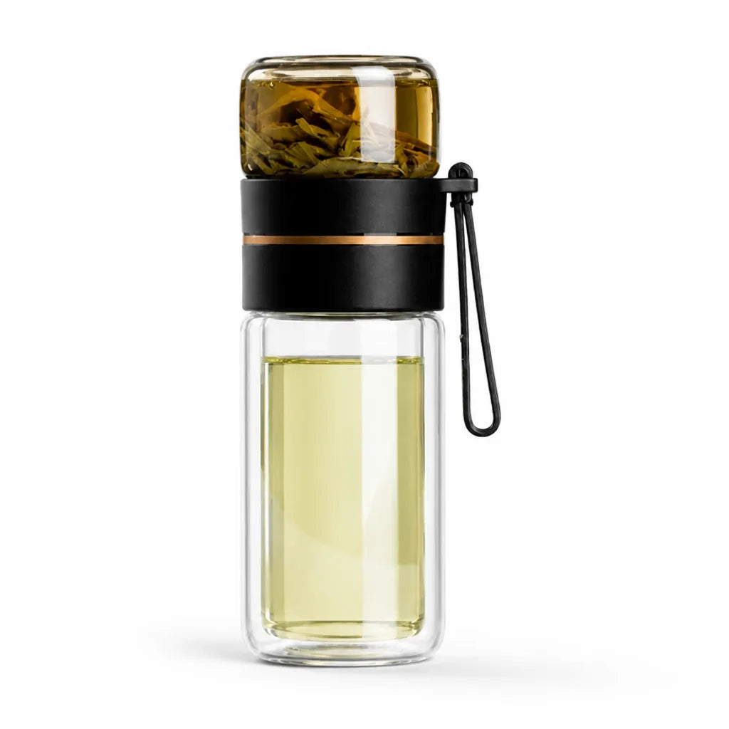 Tea Infuser Bottle Separated Chamber Stainless Steel Filter