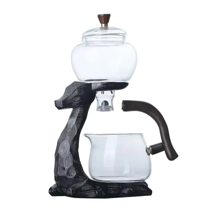 Tea Set Animal-Design Ceramic Stand & Heat-Resistant Glass