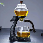 Tea Set Animal-Design Ceramic Stand & Heat-Resistant Glass