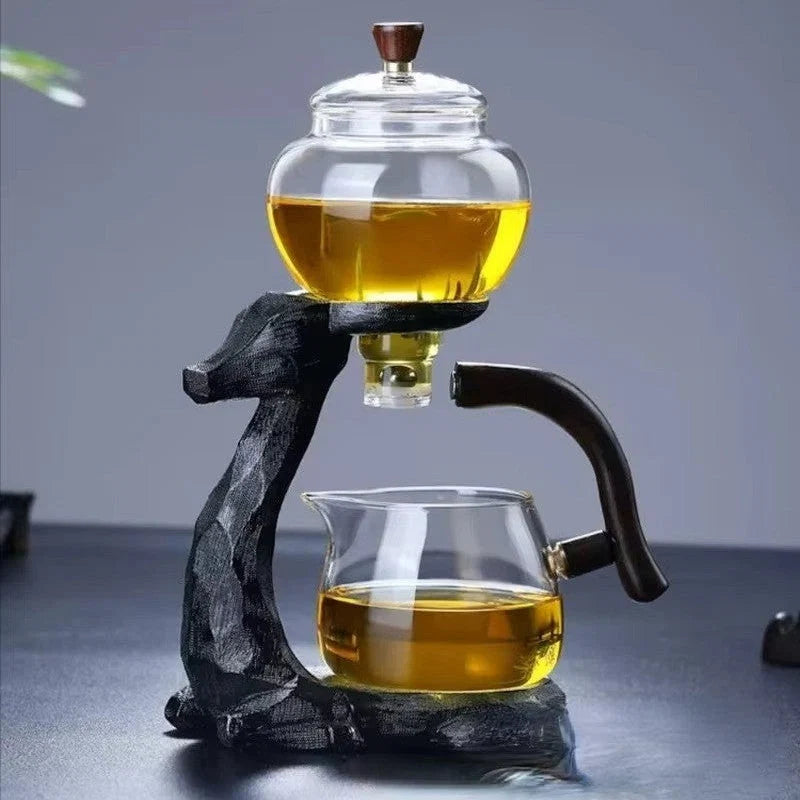 Tea Set Animal-Design Ceramic Stand & Heat-Resistant Glass