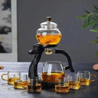 Tea Set Animal-Design Ceramic Stand & Heat-Resistant Glass
