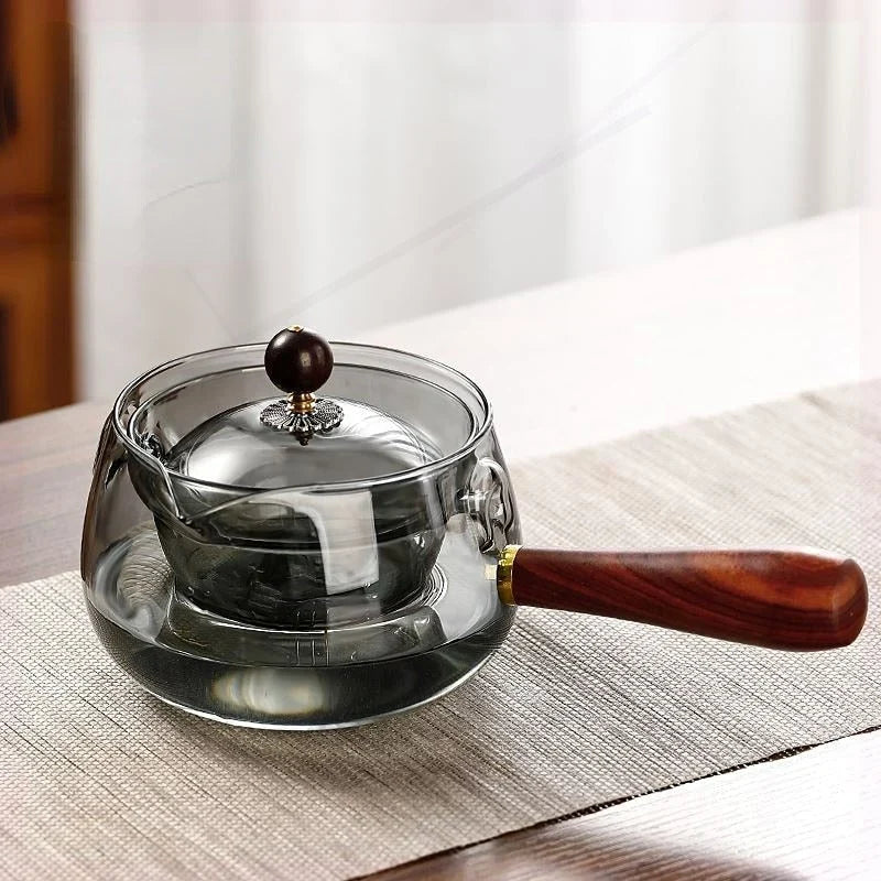 Teapot Heat-Resistant Glass Rotating Design 16.9 Oz
