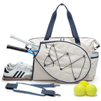 Tennis Gear Bag Weather-Resistant Spacious Compartment Detachable Shoulder Strap