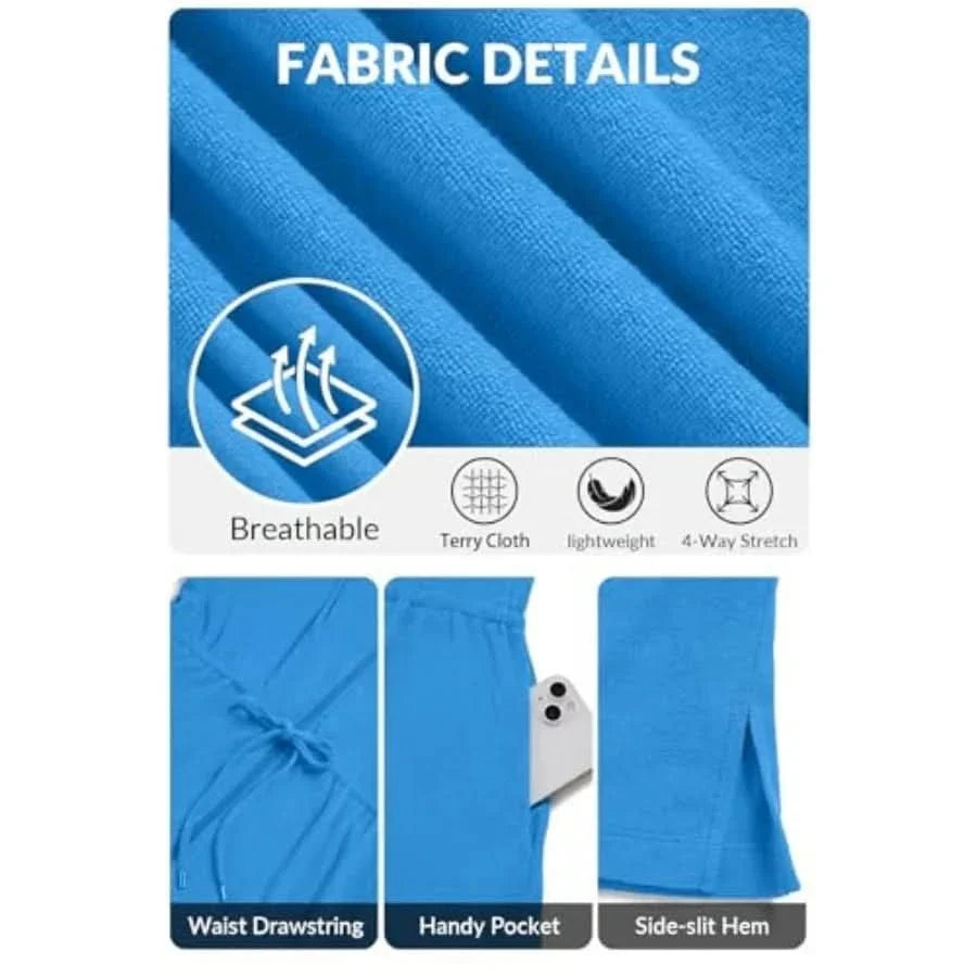 Terry Bathrobe Hooded Lightweight Quick Dry
