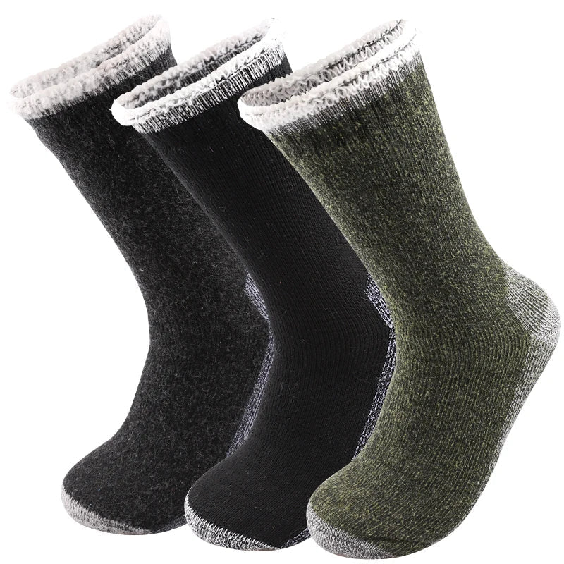 Thermal Socks Merino Wool Terry Lined Set of 3