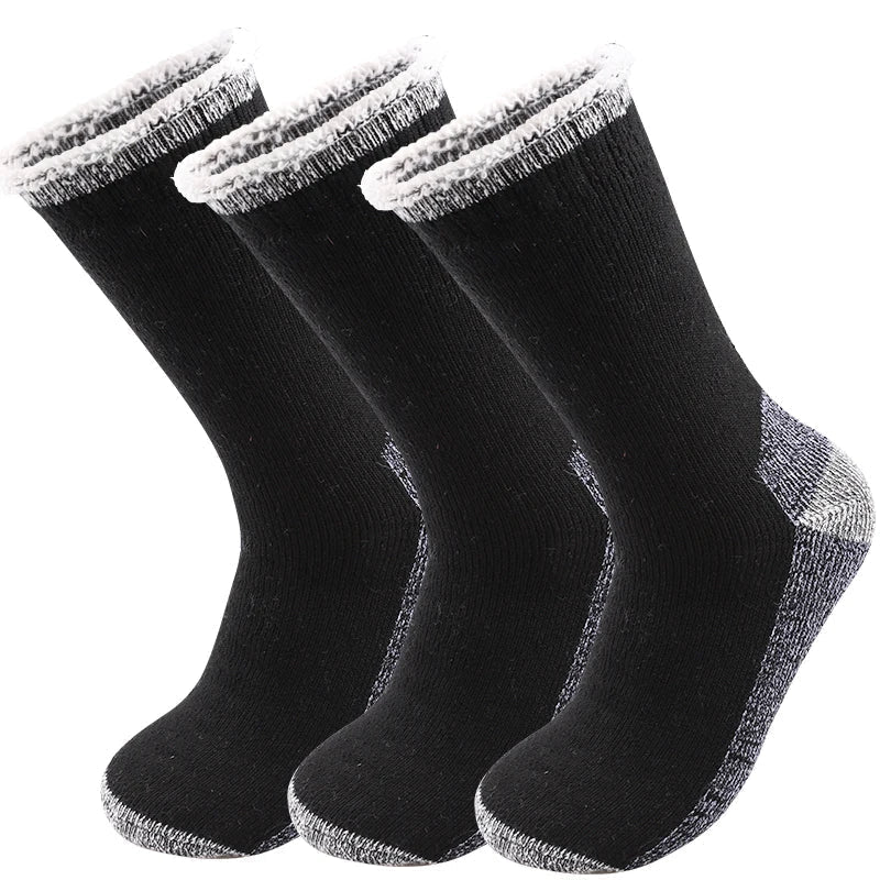 Thermal Socks Merino Wool Terry Lined Set of 3