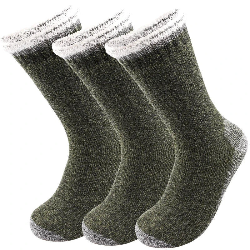 Thermal Socks Merino Wool Terry Lined Set of 3