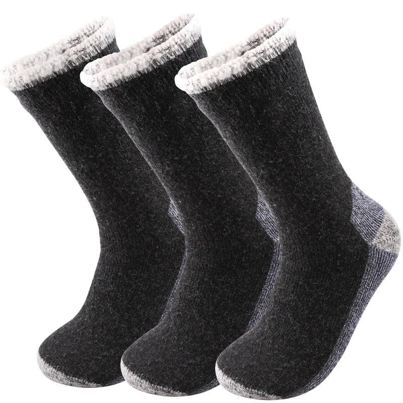 Thermal Socks Merino Wool Terry Lined Set of 3