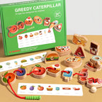 Threading Toy Caterpillar Wooden Large Beads