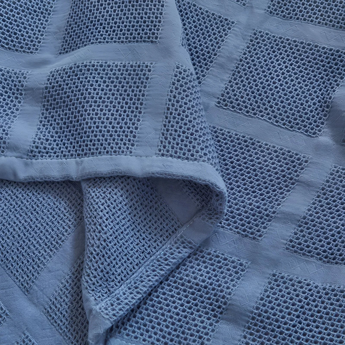 Throw Blanket 100% Cotton Breathable Waffle Weave All-Season