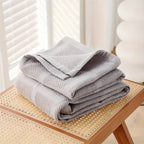 Throw Blanket 100% Cotton Breathable Waffle Weave All-Season
