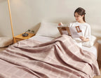 Throw Blanket 100% Cotton Breathable Waffle Weave All-Season