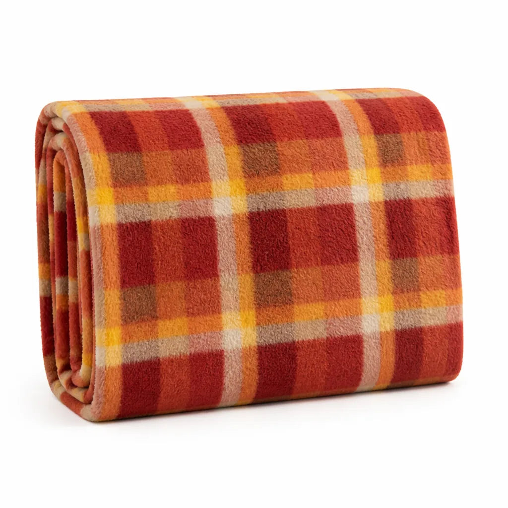 Throw Blanket Checkered Microfiber Thermal Fleece Machine Washable
