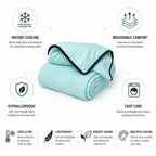 Throw Blanket Cooling Moisture-Wicking Hypoallergenic Polyester