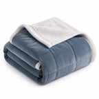 Throw Blanket Flannel Top & Lambswool Backing Machine Washable
