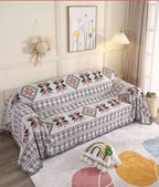 Throw Blanket Geometric Jacquard Reversible Machine Washable