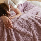 Throw Blanket Lambswool Reversible Machine Washable & Water-Repellent
