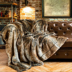 Throw Blanket Luxurious Faux Fur Polyester Backing