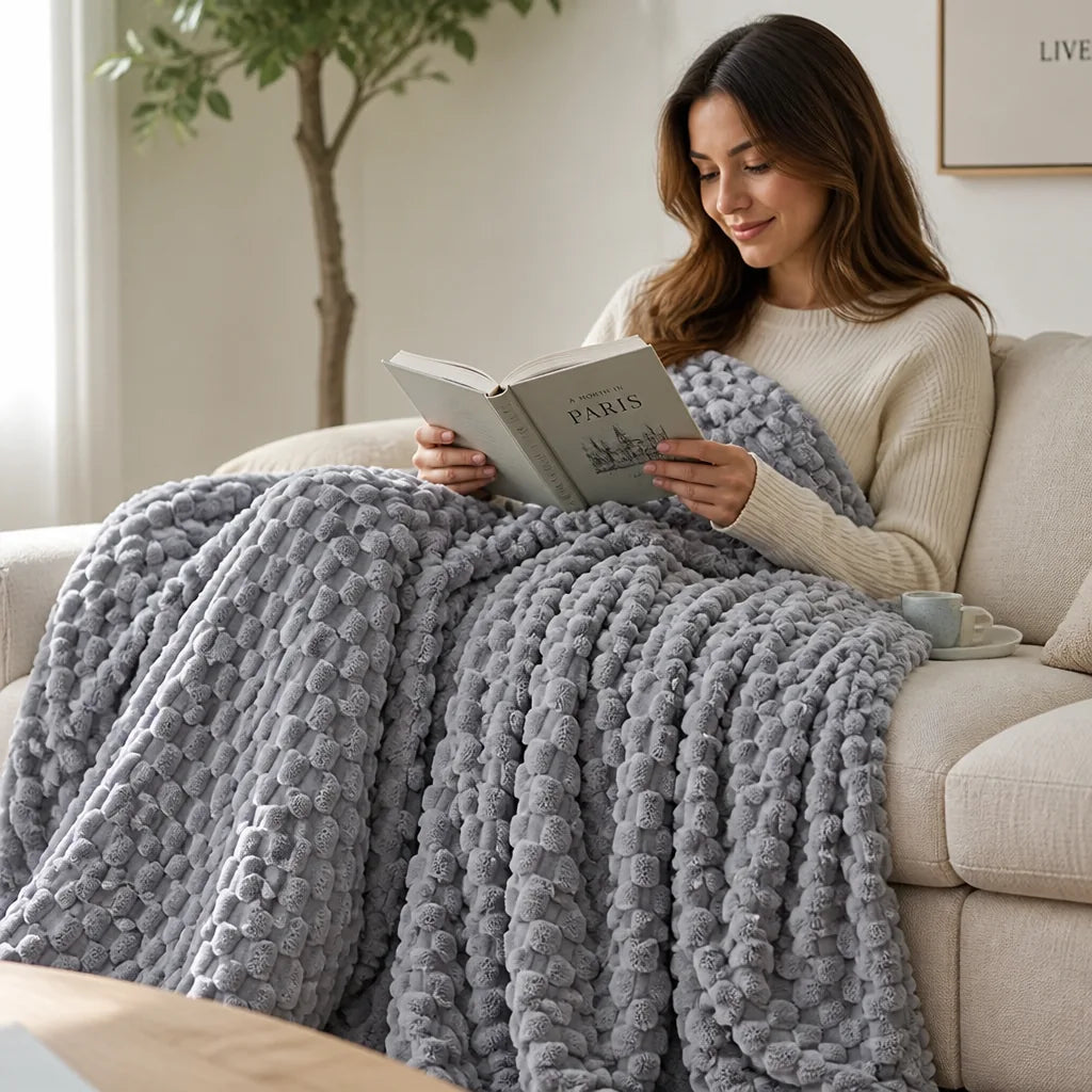 Throw Blanket Microfiber Quilted Machine Washable