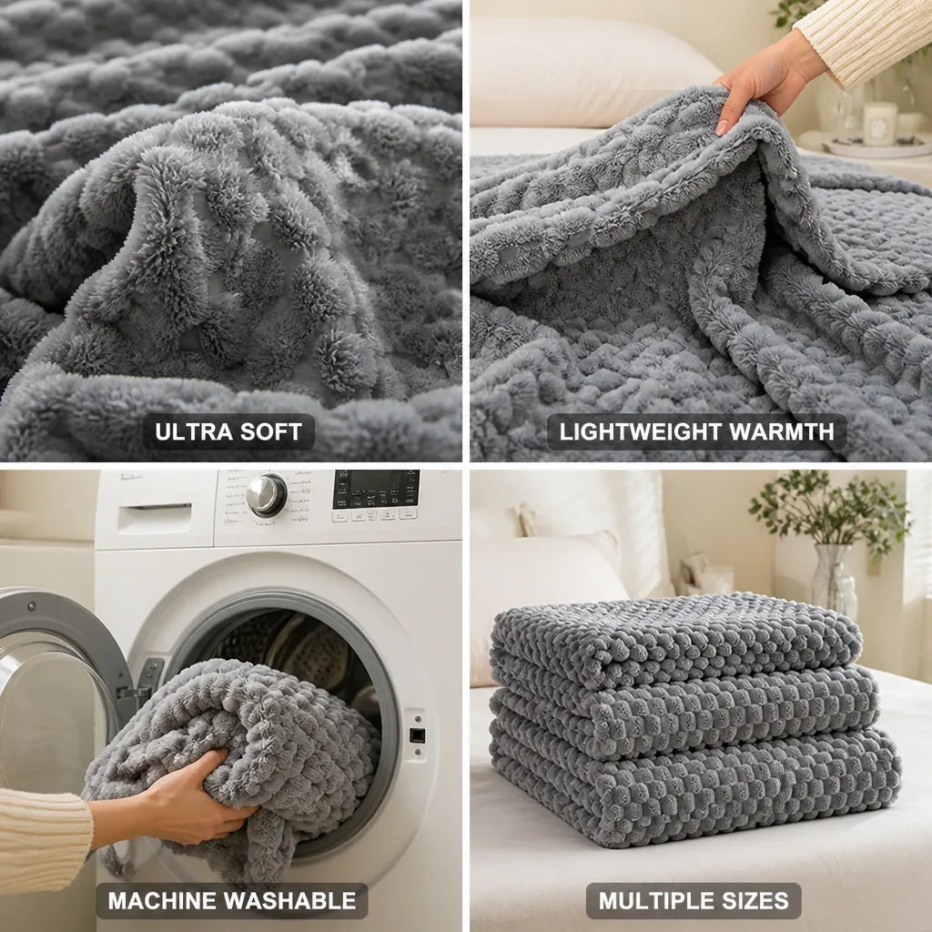 Throw Blanket Microfiber Quilted Machine Washable