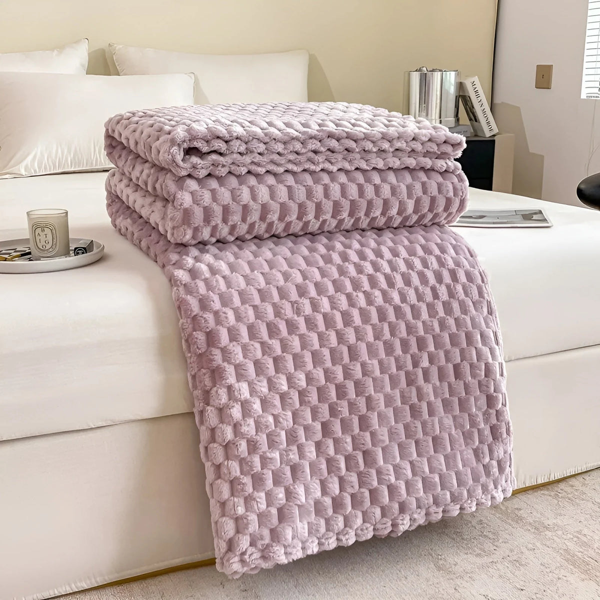 Throw Blanket Quilted Microfiber Super Soft Machine Washable