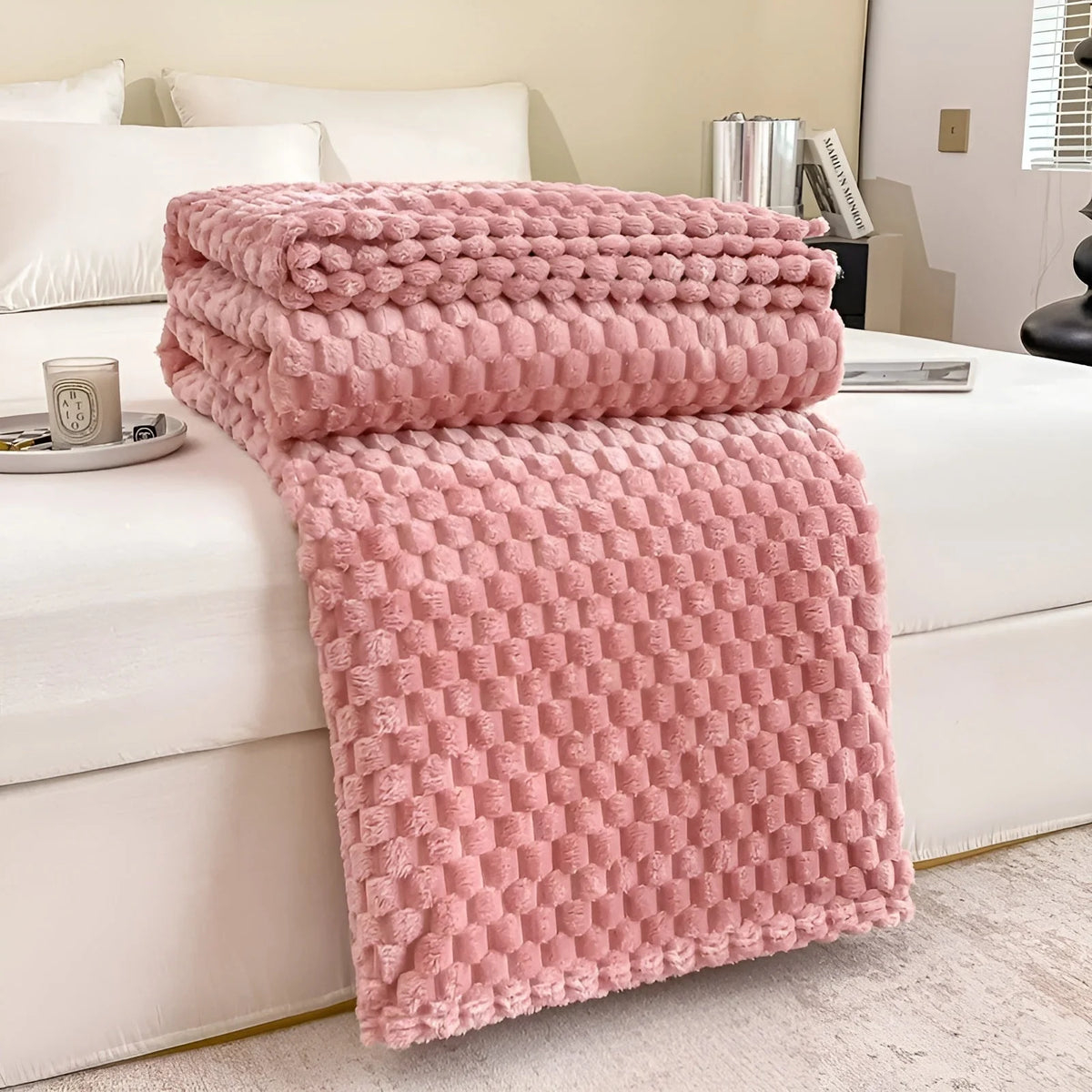 Throw Blanket Quilted Microfiber Super Soft Machine Washable