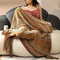 Throw Blanket Soft Zigzag Pattern Machine Washable