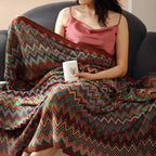 Throw Blanket Soft Zigzag Pattern Machine Washable