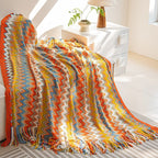 Throw Blanket Soft Zigzag Pattern Machine Washable