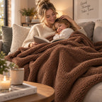 Throw Blanket Waterproof Fleece Flannel Backing Machine Washable
