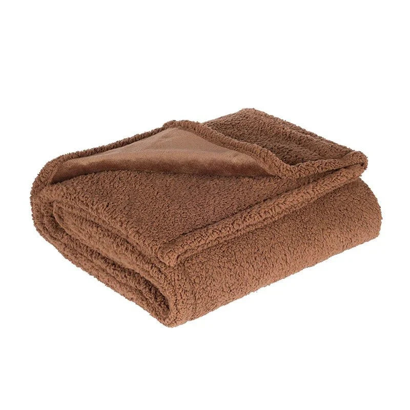 Throw Blanket Waterproof Fleece Flannel Backing Machine Washable
