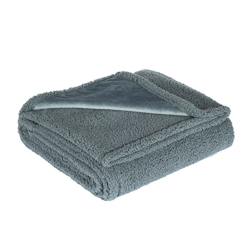 Throw Blanket Waterproof Fleece Flannel Backing Machine Washable