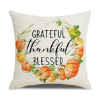Throw Pillow Cover Autumn Pumpkin Cotton Machine Washable